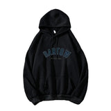 Letter Oversized Hoodies Women Men Spring Autumn Long Sleeve Loose Pullover Tops Hooded Casual Warm Pocket