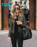 Women Coat Jackets PU Leather Keeps Warm Fashion Long Sleeve black blue Coat Thick Warm Female Jacket 2020 tops