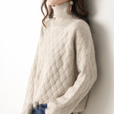 turtleneck cashmere sweater new style languid breeze