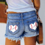 Fongt Tide Women Hole Tuxedo Denim Straight Buckle Shorts Women Hot Pants