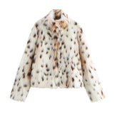 Fongt Women's Explosive Artificial Fur Effect Jacket Jacket