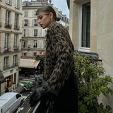 Leopard Printed Short Cardigan-Outfit