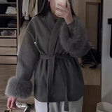 Fongt Women's Clothing INS Explosion Autumn And Winter Slebt High-End Hair Coat