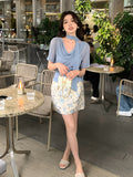 Fongt Xixi 13 Lines 2025 Spring New High Waist Half Skirt A Word Ass Short Skirt 85165