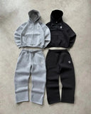 Fongt New Popular S Embroidery Printing Series For Young Couples Casual Broad-Legged Trousers