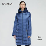 2022 new Women's spring jacket long thin cotton zipper hooded fashion parka coat women lightweight autumn jackets
