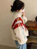 Vintage Patchwork Collar Neck Jacket-Outfit