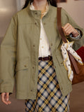 Fongt Retro Collared Jacket Jacket Women's Spring 2025 New Small Gentle Thin Loose Top