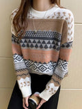 Vintage Jacquard Knit Sweater-Outfit