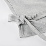 Solid Wrap Around Top And Drawstring Pants Set-Outfit