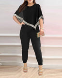 Fongt Autumn And Winter New Large-Size Women's Two-Piece Set Of Gliders