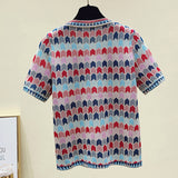 O Neck Short Sleeve Knitted Sweater Women Summer Autumn Korean Fashion Womens clothing Pullovers Tops Sueters De