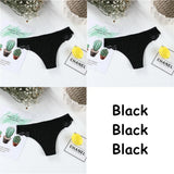 Sexy Women's Cotton G-String Thongs Panties Solid Lace Underwear Women Briefs Lingerie Underpants Ladies Low Rise