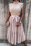 Waist Polyester Fiber Solid Color Simple Lace Dress Belt
