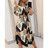 Sleeve V-Neck Casual Loose Holiday Midi