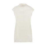 New Stretch Slim Sleeveless Knitted Short Dress 5039644-Outfit