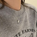Square Shell Necklace-Outfit