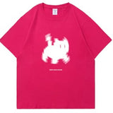 Aesthetic Black Cat Print Oversized T-shirt-Outfit