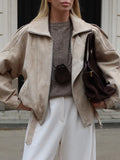 Fongt Autumn And Winter New Maillard Style Retro Fashion Casual Jacket Jacket Woman
