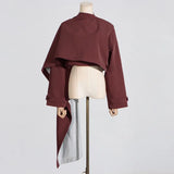 Fongt Personality Suit Jacket Female 2024 Summer New Long Sleeve Short Jacket Advanced Sense Shawl Style Small Suit-Outfit