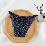 Lace Side Thongs Thin Breathable Invisible T Pants Print Low-Rise Thin Belt Trousers