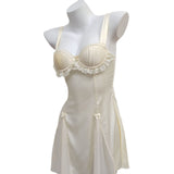 Fongt Pure-Style Sexy Breast Pad Ice Pyjamas Women 2025 New Summer Thin Sling Aja Symphouse Home