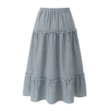 Spring New French Plaid Lace Hanging Half-Length Skirt Suit With Chest Cushion A-Outfit