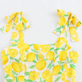 New Blended Print Suspender Mini Dress 0387087-Outfit