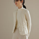 Down Vest Female Short Winter Light And Close-Fitting Warm V-Neck Vest Horse Jacket Inside The Vest-Outfit