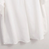 Fongt Summer New Korean Version Of Loose Cotton Blouse White Loose Bat Sleeve Shirt Shirt
