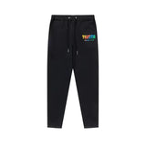 Rainbow Gradient Letter Tiger Head Printing Ins Trendy Sweater Trousers Jogging Suit-Outfit