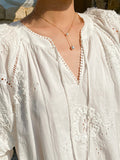 Fongt And Summer 2025 New Three-Dimensional Embroidery South French Holiday White Dress Women's Summer Women's