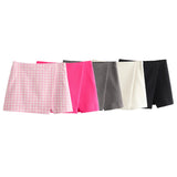 Spring Style Asymmetrical Fashion Multi-Color Skirt-Outfit
