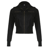 Fongt Industrial Style Line Split Pocket Flying Staff Jacket Autumn And Winter Burst Coat Top