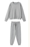 Women Sweater Pullovers & Elastic Waist Harem Pants Autumn Winter Female 2 Pieces Knitted
