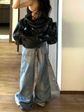 Vintage Straight Loose Boyfriend Jeans-Outfit