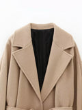 Spring New Style With Loose Belt Temperament Long Coat Coat 8464724-Outfit