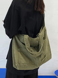 Vintage Wash Large Shoulder Bag-Outfit