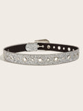 targeted sequin buckle belt with