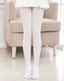 Summer Spring Candy Color Kids Pantyhose Ballet Dance Tights for Girls Stocking Children Velvet Solid White