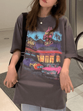 Motel Graphic Short Sleeve Tee-Outfit