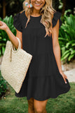 Fongt Wishebay Summer New Hot Selling Lotus Leaf Sleeves Folded Dress Women's Clothing