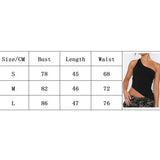 Women's Tops Streetwear Clothing Summer Crop Tube Tops y2k T-shirt Vintage Irregular One Shoulder Camisole Clothes for