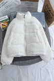 Stand Collar Puffer Coat 1028-1-Outfit