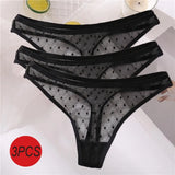 Sexy Panties Women G-String Thong Lace Underwear Pantys Low-Waist Female Underpants Mesh Perspective Briefs