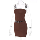 Tube Top And Bodycon Mini Skirt Set-Outfit