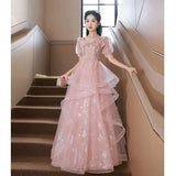 Pink Evening Dress Women's 2025 New Light Luxury Small High-End Senior Sensing Adult