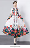 Fongt New Women's Dress Dress Oversized Dress Print 100 Folds T-Shirt With T-Shirt Holiday Casual Dress