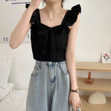 Fongt And Sexy Vest Women's New Summer Slim Slim Short Outer Wear Hottie Sleeveless Top