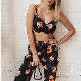 Printed Tube Top Trousers Pajamas